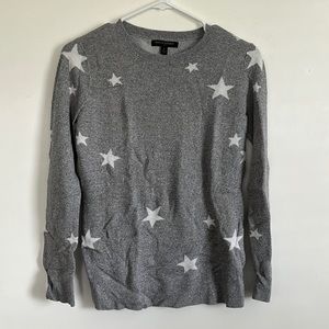 Light weight grey with white stars sweater.